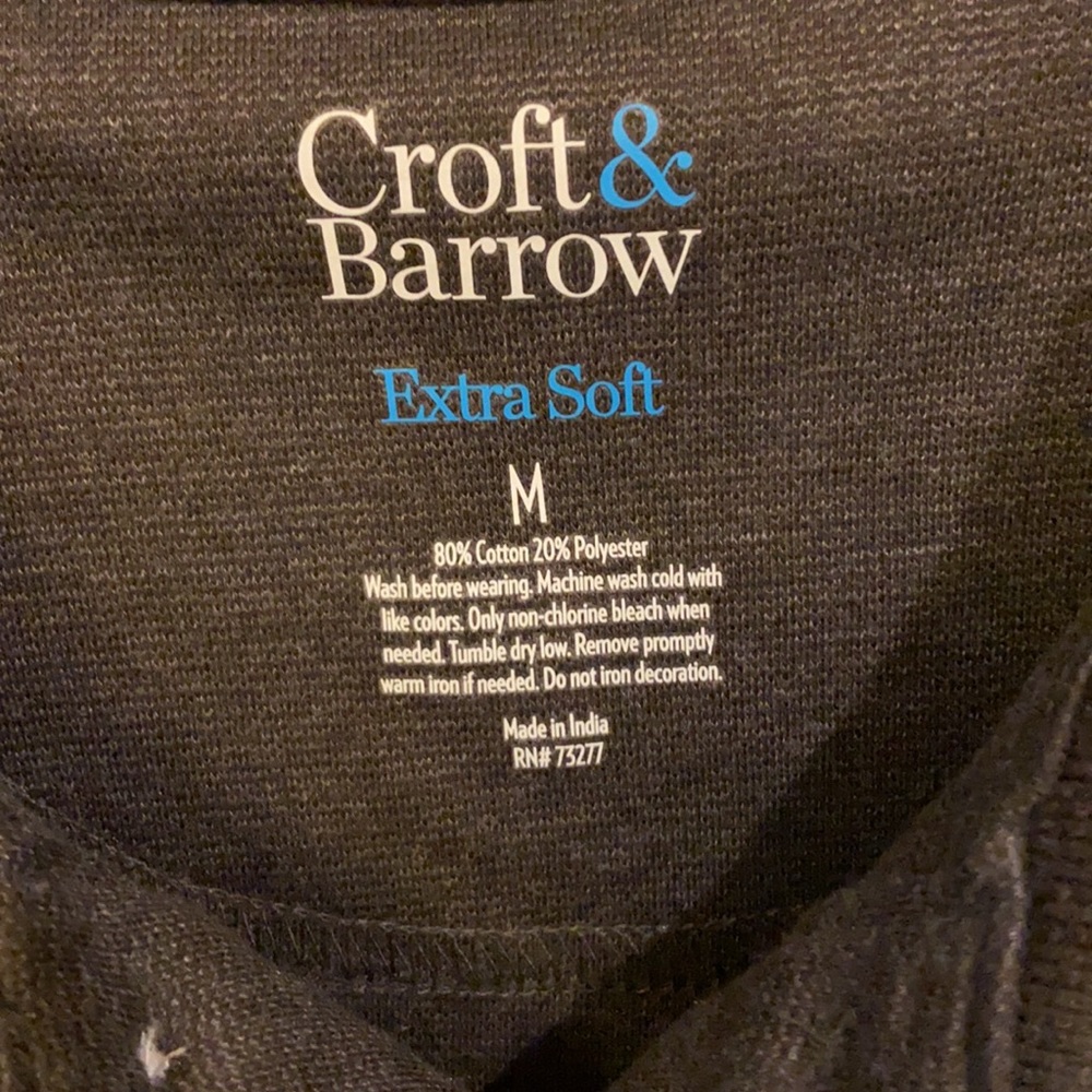 NWT Croft and Barrow Button Long Sleeve Shirt - Picture 5 of 5